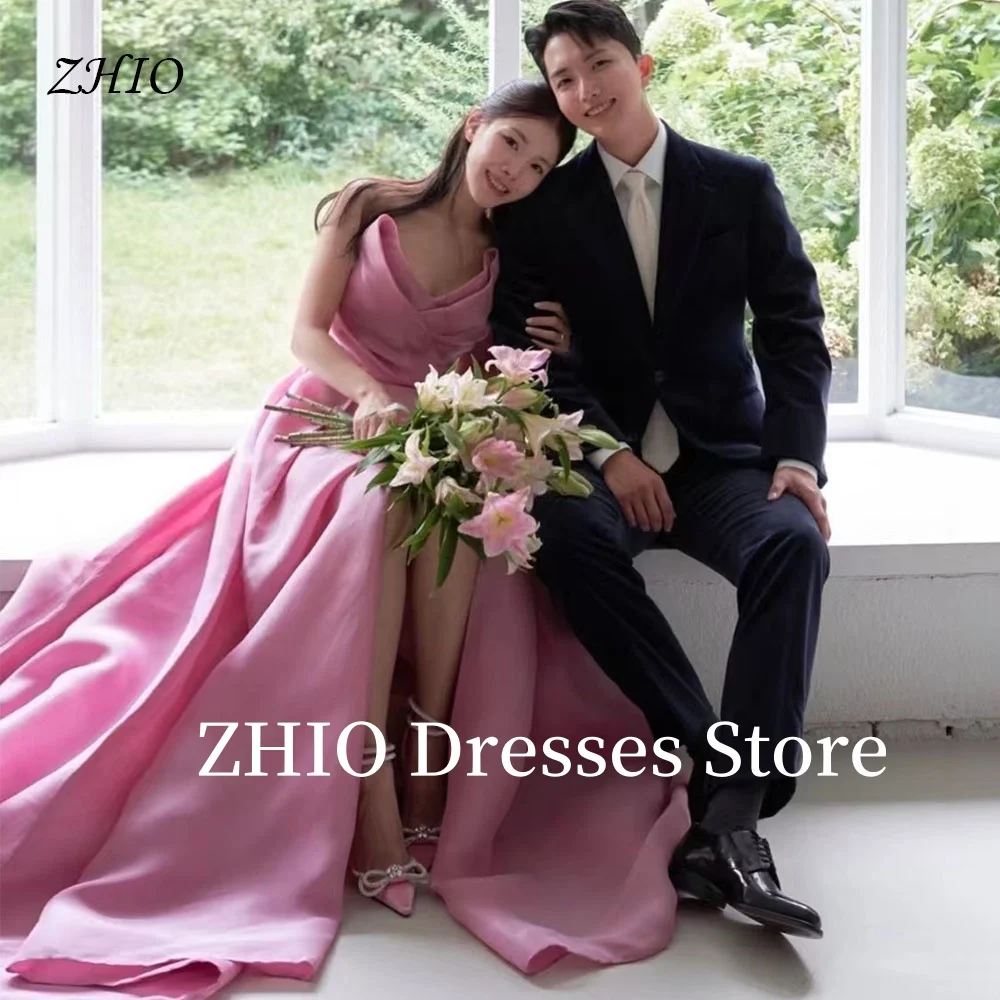 ZHIO Pink Wedding Dresses A-Line High Slit Floor Length Sweep Train Bridal Gown Korea Photo Shoot Customized Elegant
ZHIO Pink Wedding Dresses A-Line High Slit Floor Length Sweep Train Bridal Gown Korea Photo Shoot Customized Elegant
