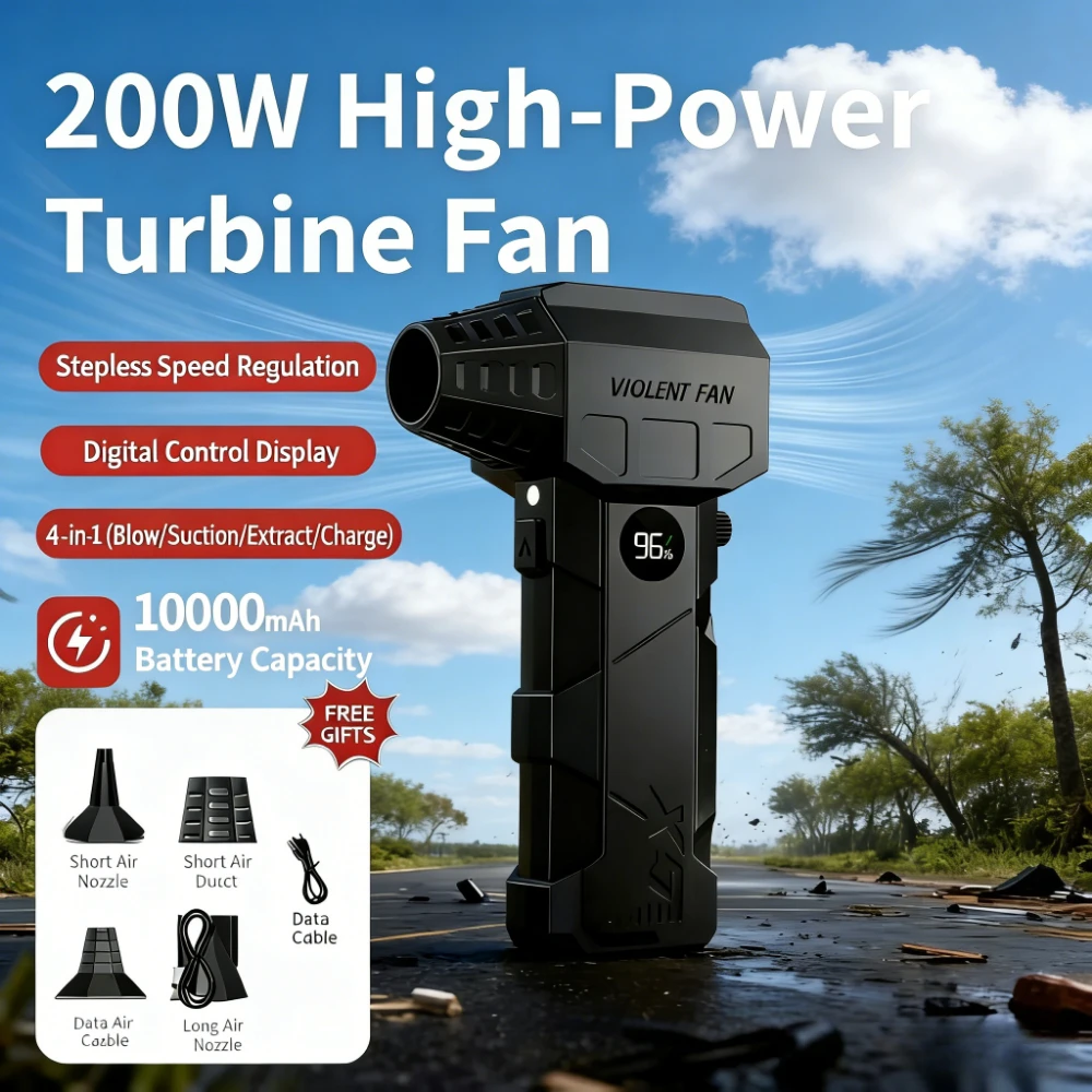 Портативный ручной турбовентилятор X5, инструмент для чистки автомобиля, мини-воздуходувка с набором для вакуумной уборки, турбовентилятор-фен, многофункциональный
Портативный ручной турбовентилятор X5, инструмент для чистки автомобиля, мини-воздуходувка с набором для вакуумной уборки, турбовентилятор-фен, многофункциональный