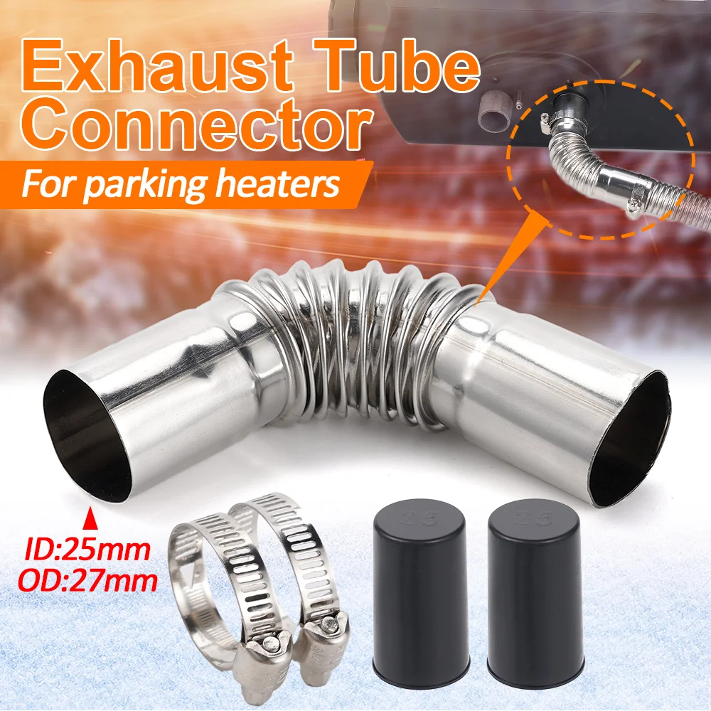 25mm Exhaust Tube Elbow Connector Set With 2 Clamps 2 Lids For Eberspacher Webasto Diesel Parking Heater Stainless Steel
25mm Exhaust Tube Elbow Connector Set With 2 Clamps 2 Lids For Eberspacher Webasto Diesel Parking Heater Stainless Steel