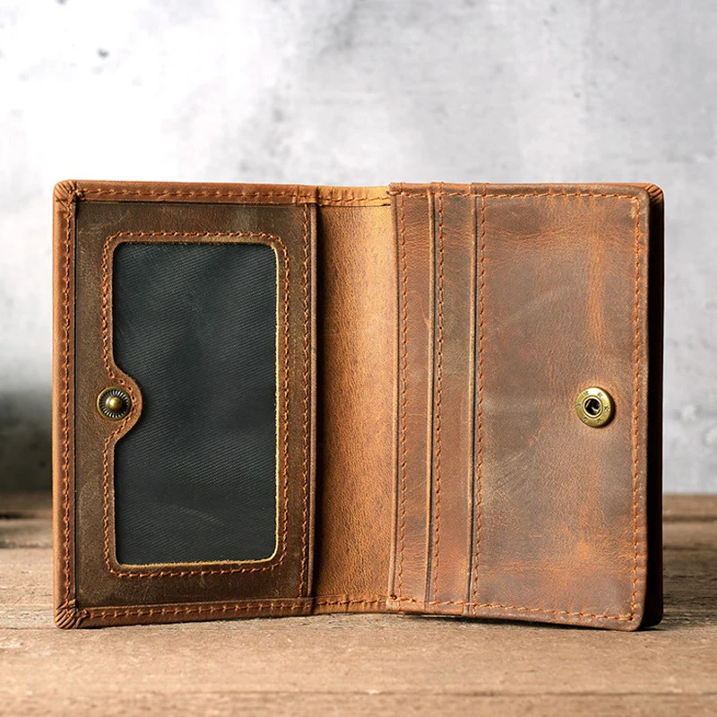 Vintage Crazy Horse Real Leather Slim Wallet for Men - Credit/ID/VIP Card Holder & Small Coin Pouch
Vintage Crazy Horse Real Leather Slim Wallet for Men - Credit/ID/VIP Card Holder & Small Coin Pouch