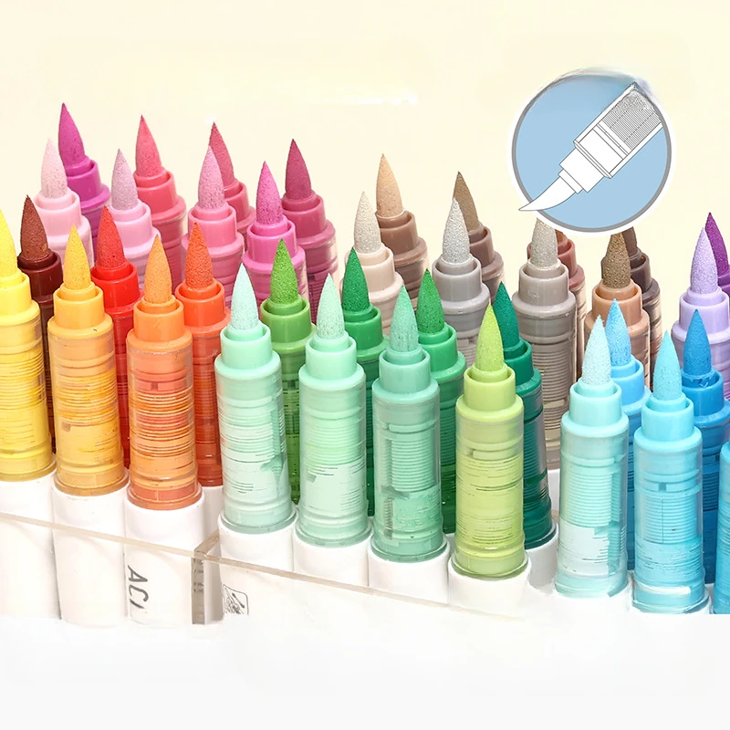 9 Colors Brush Tip Permanent Acrylic Paint Kit,Direct Liquid Acrylic Paint Markers, for Card Making, Rocks Painting, Wood Slices
9 Colors Brush Tip Permanent Acrylic Paint Kit,Direct Liquid Acrylic Paint Markers, for Card Making, Rocks Painting, Wood Slices