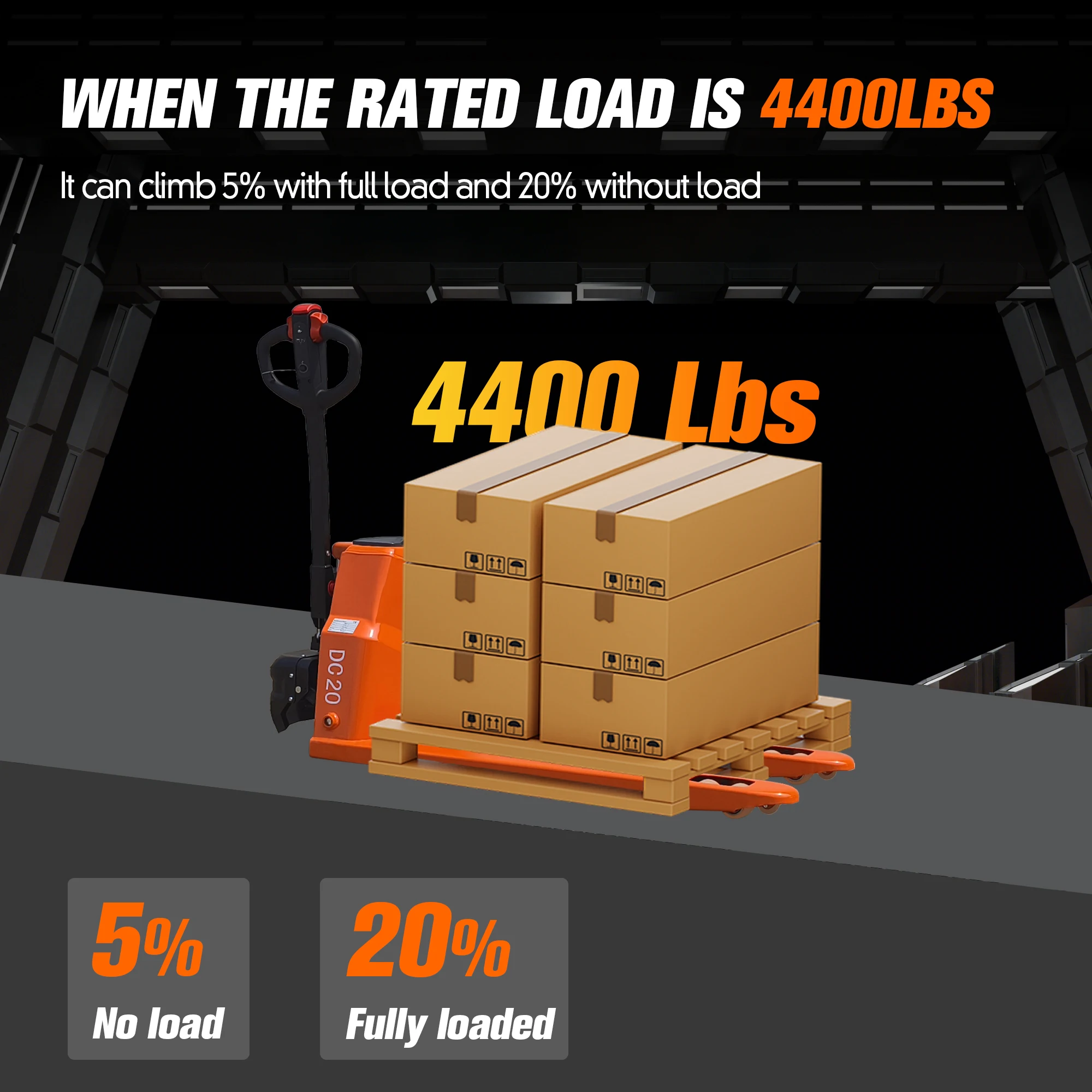 Electric Pallet Jack Powered Lithium Battery Classic Pallet Truck 4400Lbs Capacity 48" x27" Fork Length Multi-Function Handle
Electric Pallet Jack Powered Lithium Battery Classic Pallet Truck 4400Lbs Capacity 48" x27" Fork Length Multi-Function Handle