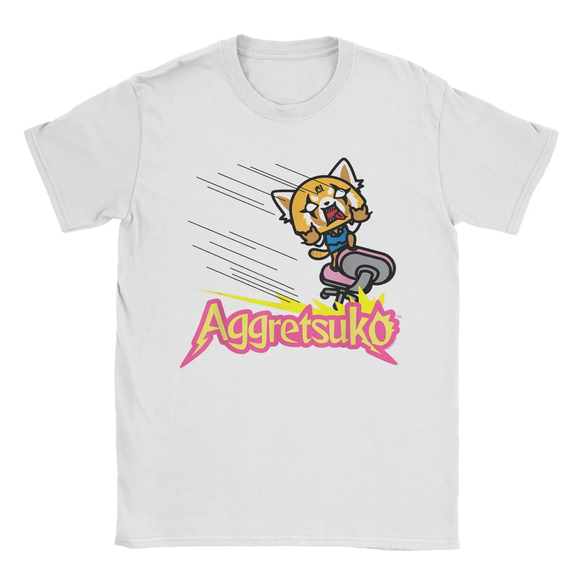 Men's T-Shirt Aggretsuko Raging Office Chair Anime Vintage Cotton Tees Short Sleeve T Shirt Round Neck Clothing Gift 
Men's T-Shirt Aggretsuko Raging Office Chair Anime Vintage Cotton Tees Short Sleeve T Shirt Round Neck Clothing Gift