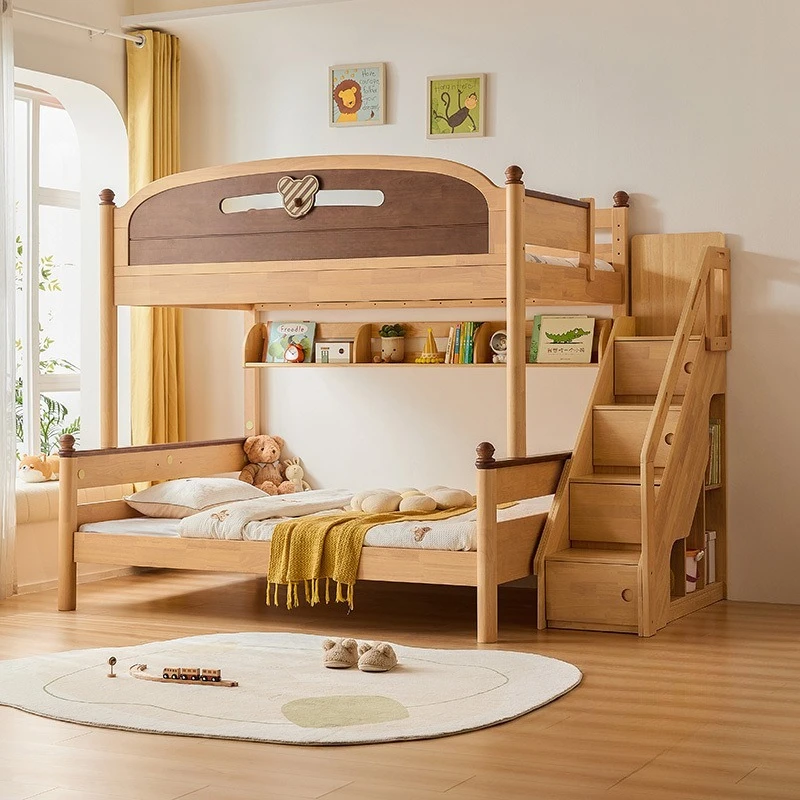 Double-layer children's bed All solid wood high and low child and mother bed Small apartment
Double-layer children's bed All solid wood high and low child and mother bed Small apartment