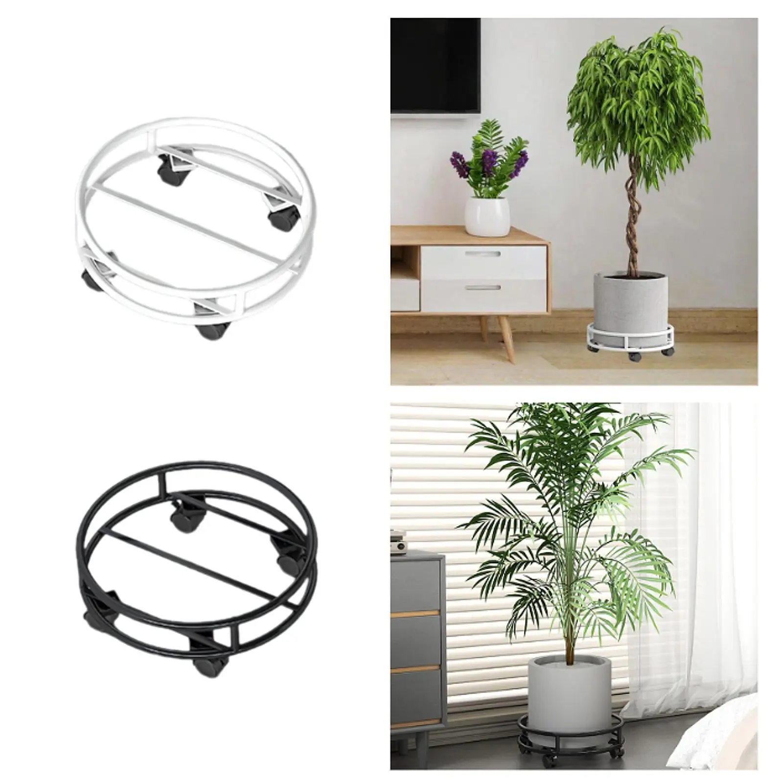 Potted Plant Stand with Casters Flower Pot Rack Potted Planter Cart for Dining Room
Potted Plant Stand with Casters Flower Pot Rack Potted Planter Cart for Dining Room