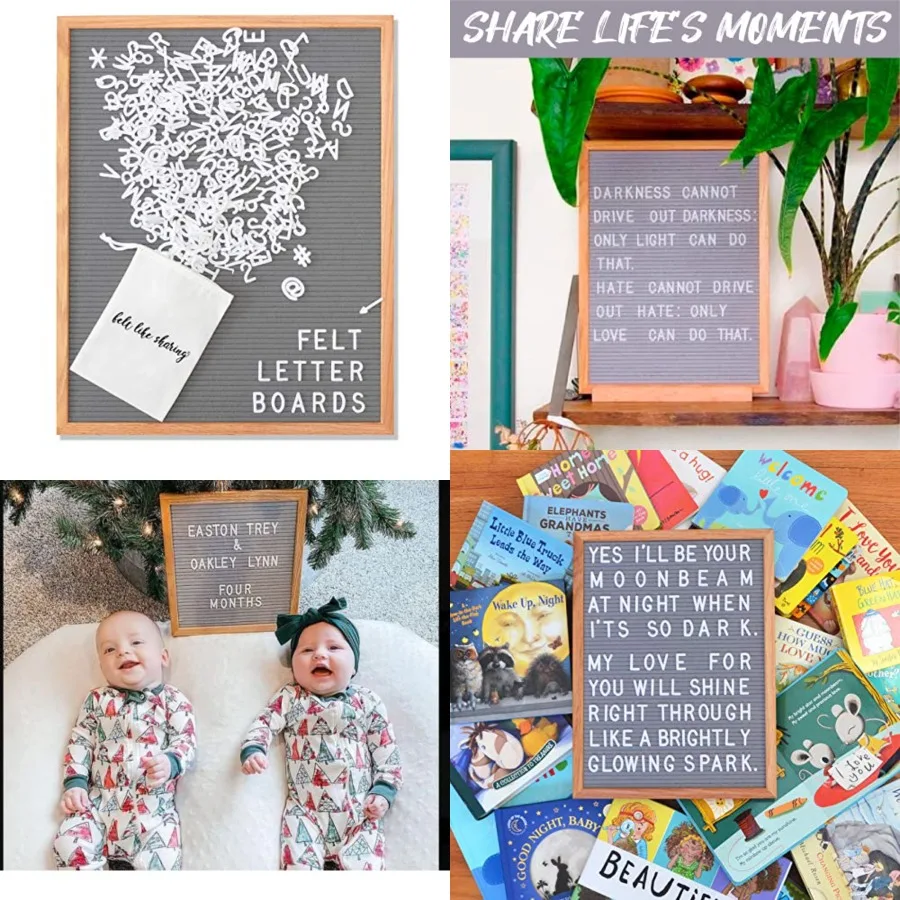 Letter Board Gray Felt - 16x20 Changeable Message Board with 3 Sets of Felt Board Letters for Home, Office Aesthetic Room Decor
Letter Board Gray Felt - 16x20 Changeable Message Board with 3 Sets of Felt Board Letters for Home, Office Aesthetic Room Decor
