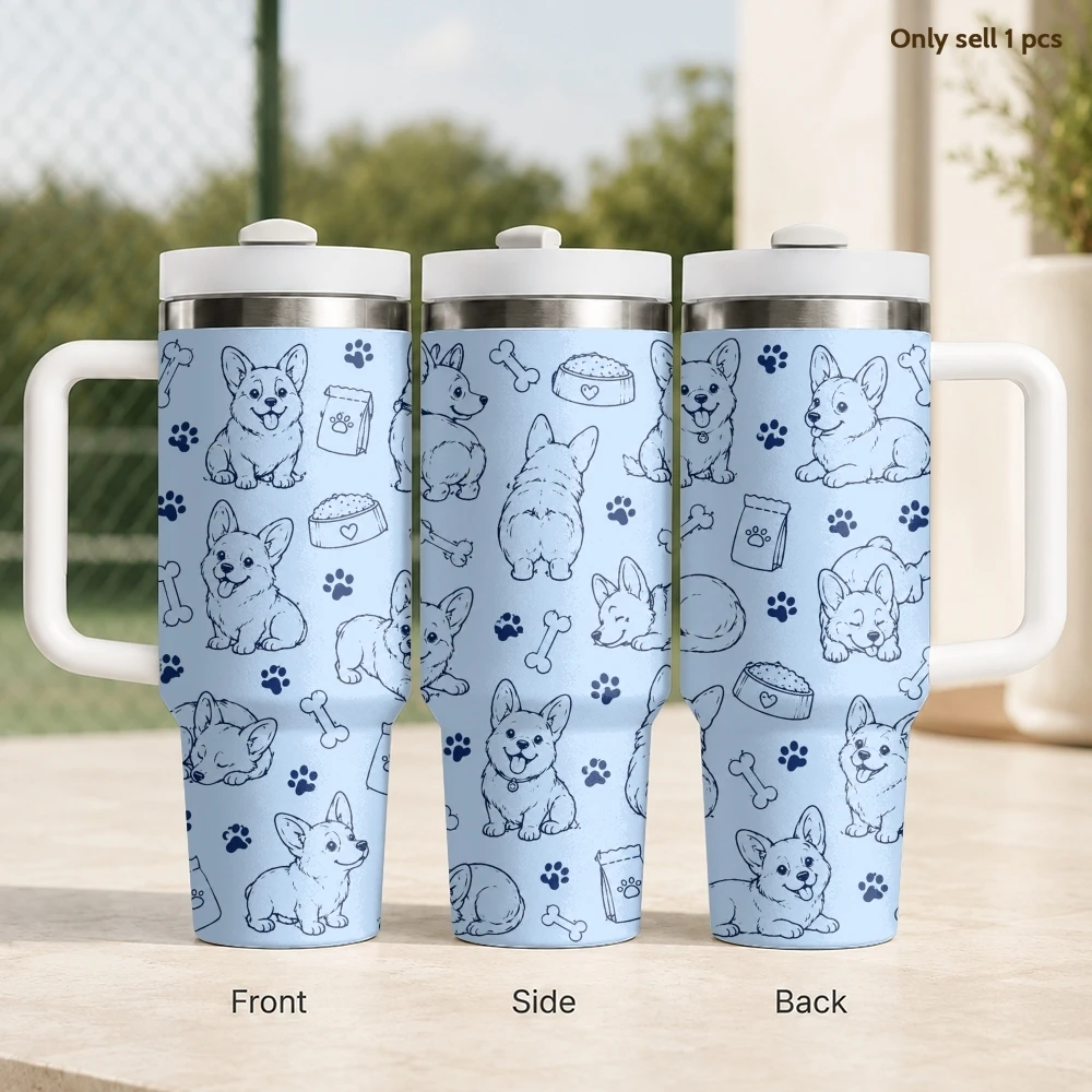 Breed Puppy Line Vacuum Flasks 40oz Stainless Steel Insulated Tumbler With Handle & Straw Leakproof Travel Mug
Breed Puppy Line Vacuum Flasks 40oz Stainless Steel Insulated Tumbler With Handle & Straw Leakproof Travel Mug