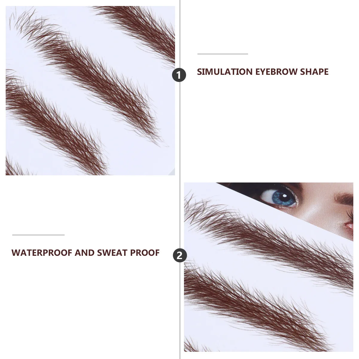 4Pcs Waterproof 6D Hair-Like Eyebrow Stickers Reusable Water Transfer False Eyebrows Cosmetics for Women Face Shaping
4Pcs Waterproof 6D Hair-Like Eyebrow Stickers Reusable Water Transfer False Eyebrows Cosmetics for Women Face Shaping