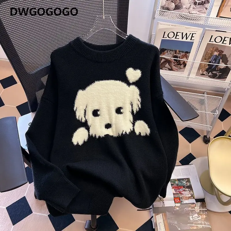 Cartoon Knit Sweater For Women Y2K Retro Harajuku Loose Thermal Top 2023 Autumn Winter New Pullover
Cartoon Knit Sweater For Women Y2K Retro Harajuku Loose Thermal Top 2023 Autumn Winter New Pullover