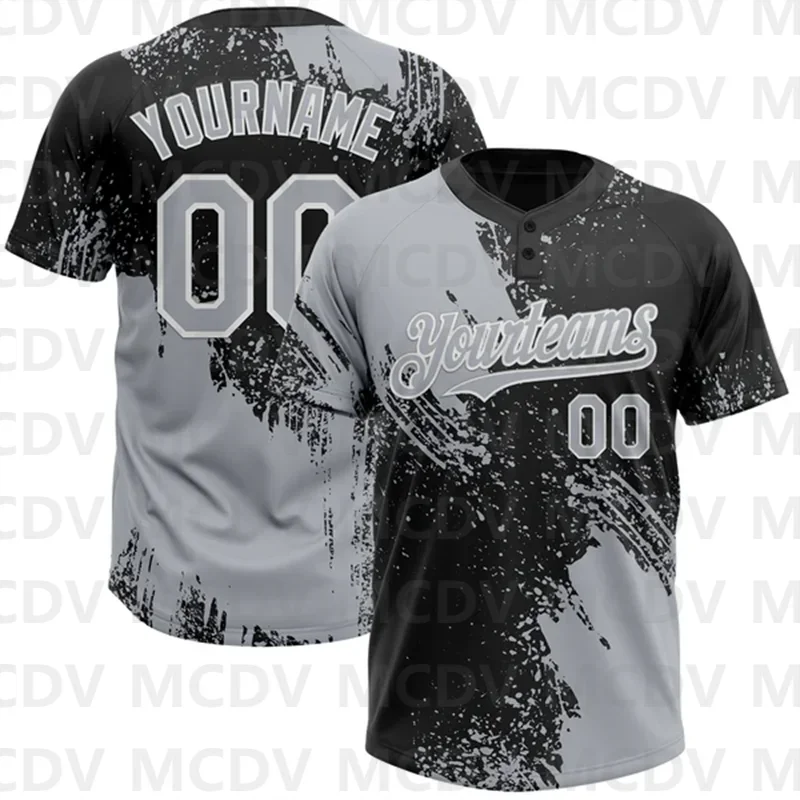 Custom Gray Black-White 3D Pattern Abstract Brush Stroke Two-Button Unisex Softball Jersey
Custom Gray Black-White 3D Pattern Abstract Brush Stroke Two-Button Unisex Softball Jersey