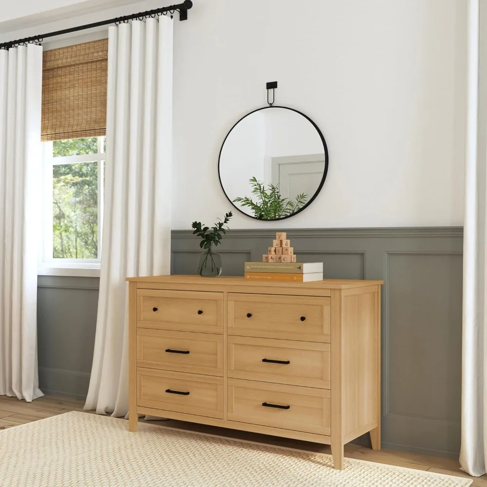 6-Drawer Baby Dresser for Bedroom - GREENGUARD Gold Certified - Multi-Purpose Storage Double Chest of Drawers
6-Drawer Baby Dresser for Bedroom - GREENGUARD Gold Certified - Multi-Purpose Storage Double Chest of Drawers