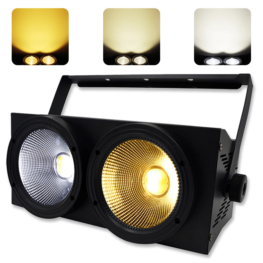 2 Eyes 2x100w LED COB DMX Stage Effect Blinder Light Cool and Warm White Professional & DJ 200W
2 Eyes 2x100w LED COB DMX Stage Effect Blinder Light Cool and Warm White Professional & DJ 200W
