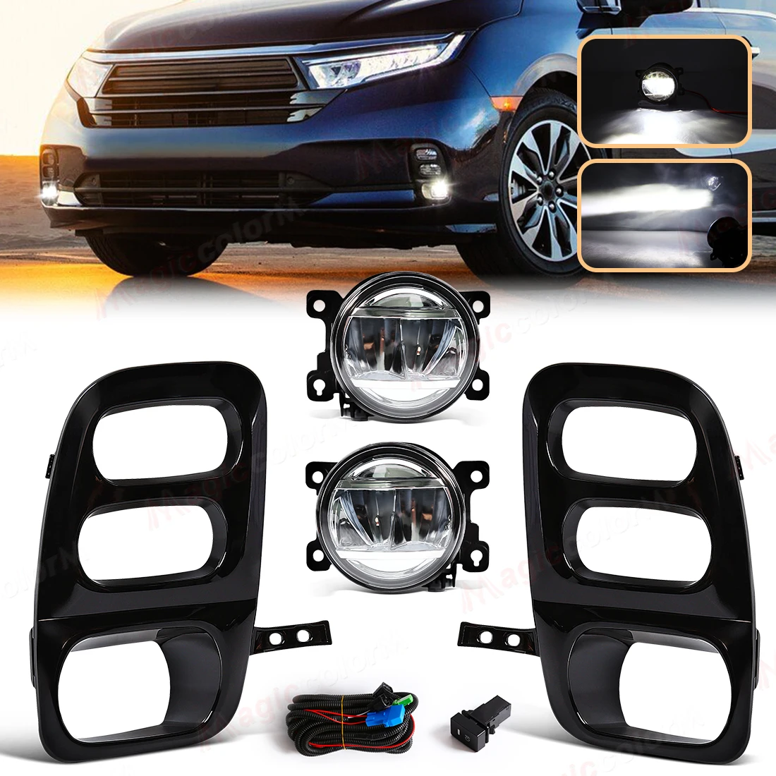 For Honda Odyssey 2021 2022 2023 LED Front Bumper Driving Fog Lights DRL Turn Signal Light With Wires Switch Car Accessories 12V
For Honda Odyssey 2021 2022 2023 LED Front Bumper Driving Fog Lights DRL Turn Signal Light With Wires Switch Car Accessories 12V