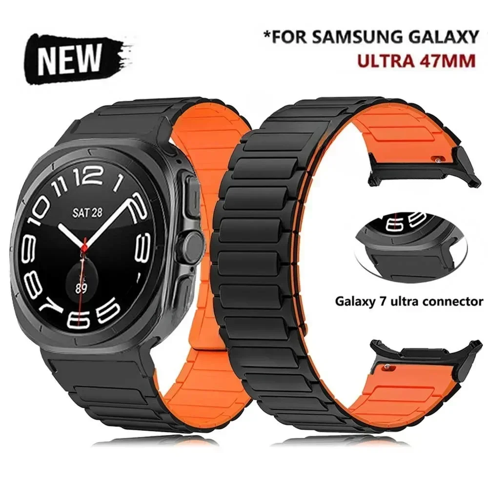 Silicone Sport Band for Samsung Galaxy Watch 7 Ultra 47mm Magnetic Loop Strap for Watch 7 Ultra 47mm No Gaps Curved End Bracelet
Silicone Sport Band for Samsung Galaxy Watch 7 Ultra 47mm Magnetic Loop Strap for Watch 7 Ultra 47mm No Gaps Curved End Bracelet