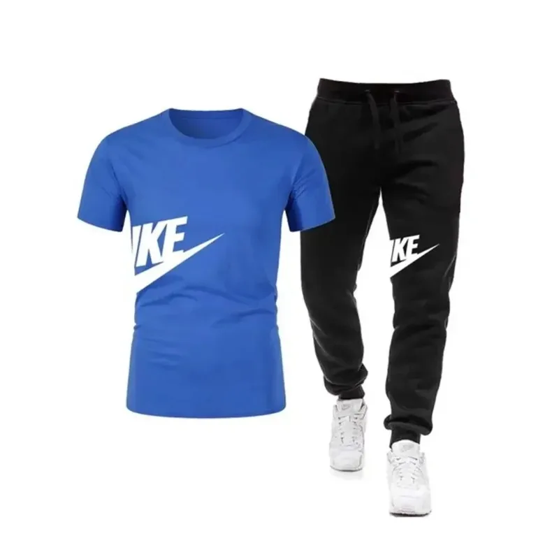 New Summer Men's Cotton Short-Sleeve T-Shirt with Comfortable Casual Sports Fitness Thin Long Pants Two-Piece Set
New Summer Men's Cotton Short-Sleeve T-Shirt with Comfortable Casual Sports Fitness Thin Long Pants Two-Piece Set