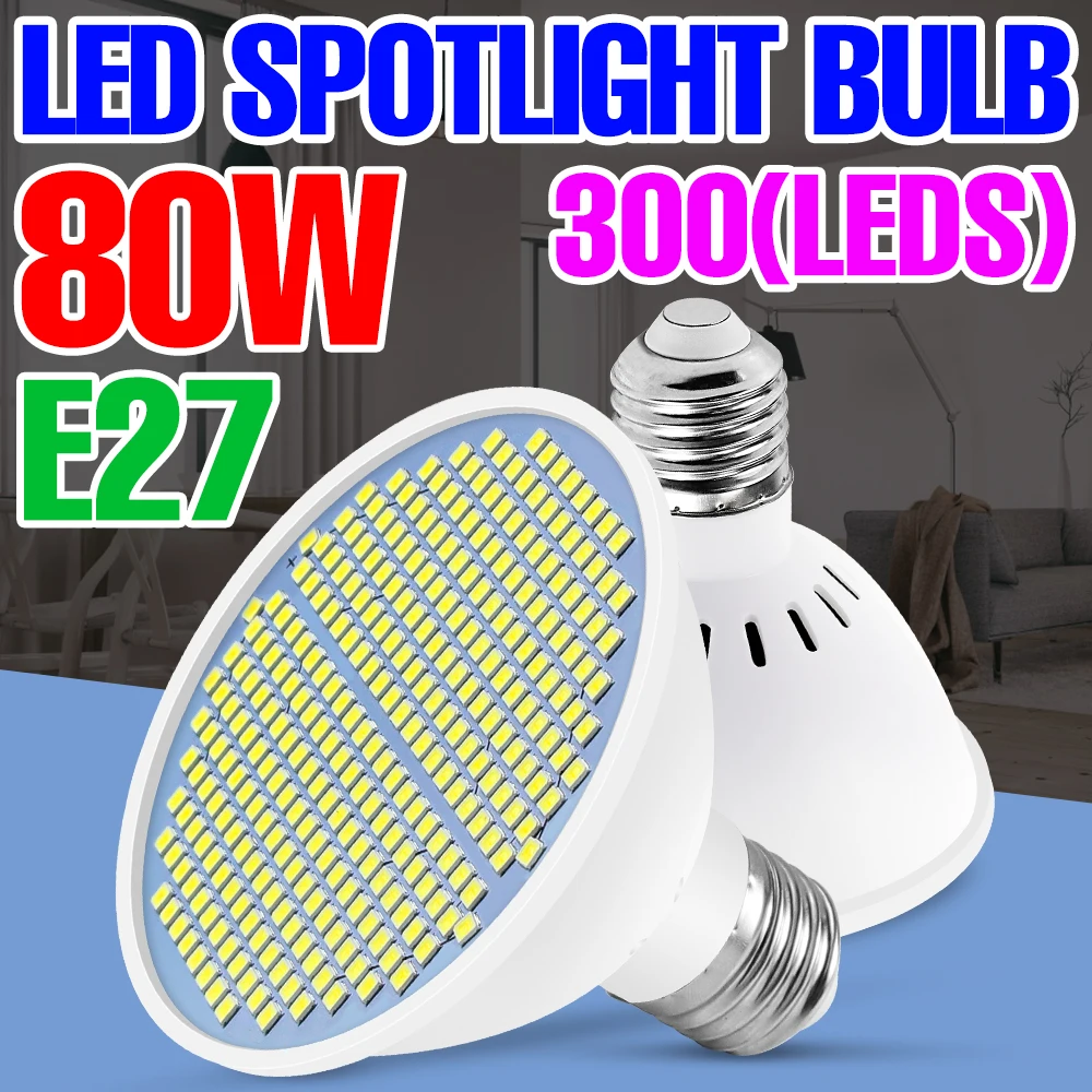 LED Lamp Home E27 Spotlight 30W 50W 80W LED Flood Light SMD 2835 Lampe AC85-265V Lampada Indoor Living Room Room Decor Lighting
LED Lamp Home E27 Spotlight 30W 50W 80W LED Flood Light SMD 2835 Lampe AC85-265V Lampada Indoor Living Room Room Decor Lighting
