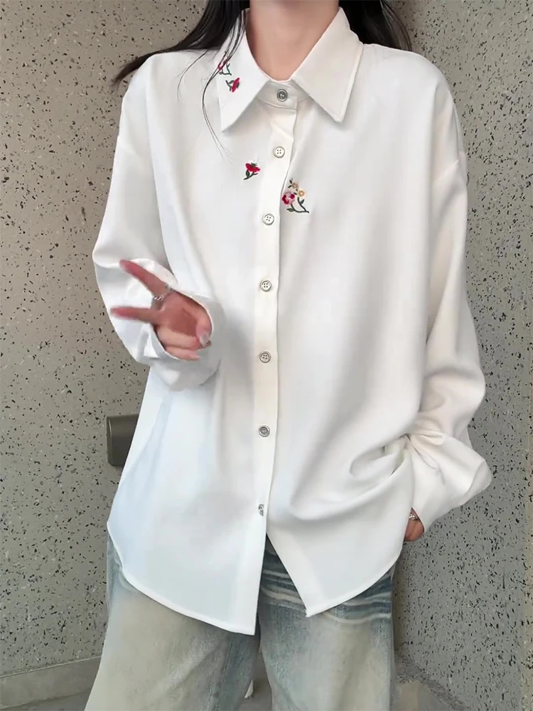 White Embroidered Long Sleeve Shirt Stand Collar Jacket Men's Women's New Chinese Style Spring High Sensation Design Coat
White Embroidered Long Sleeve Shirt Stand Collar Jacket Men's Women's New Chinese Style Spring High Sensation Design Coat