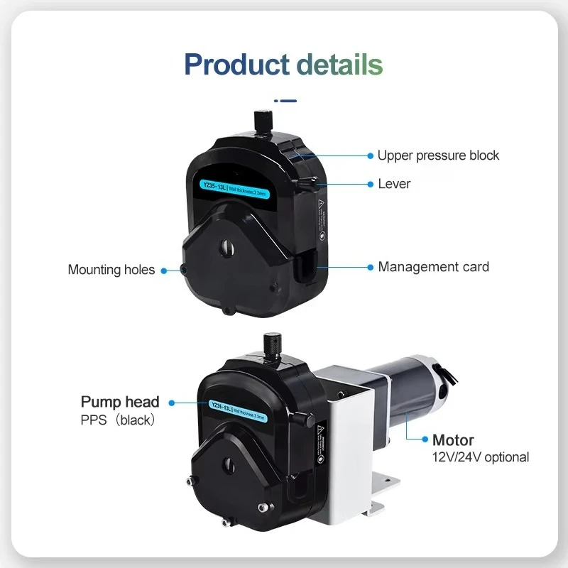 Industrial Dosing Peristaltic Pump DC 12V Medical Lab Analytical Equipment Pumps Pharmaceutical Packaging
Industrial Dosing Peristaltic Pump DC 12V Medical Lab Analytical Equipment Pumps Pharmaceutical Packaging