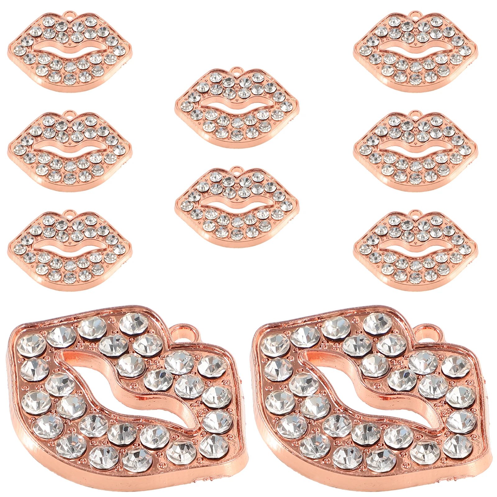 10pcs Lip Pendant Keychain Charms Diamond Rhinestone Jewelry Necklace Bracelet Accessories DIY Handmade Crafts Small Crystal
10pcs Lip Pendant Keychain Charms Diamond Rhinestone Jewelry Necklace Bracelet Accessories DIY Handmade Crafts Small Crystal