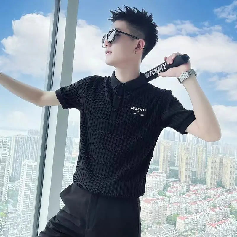 Men's Fashion Short Sleeve Polo T Shirt 2026 Summer New Trendy Korean Style Top Soft Ice Silk Knitted Breathable Collared Shirt
Men's Fashion Short Sleeve Polo T Shirt 2026 Summer New Trendy Korean Style Top Soft Ice Silk Knitted Breathable Collared Shirt
