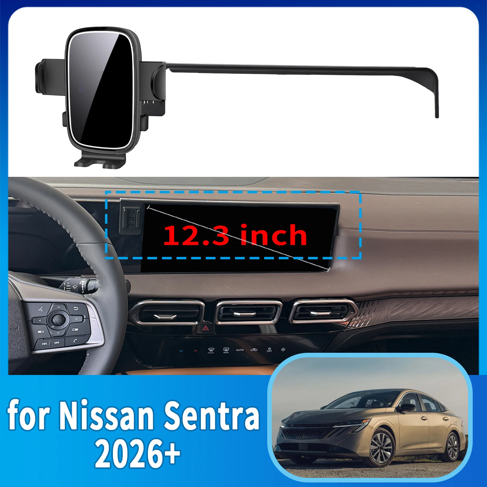 for Nissan Sentra 2026 2027 Phone Holder, Dashboard Screen Mount Bracket Easy Installation Car accessoires
for Nissan Sentra 2026 2027 Phone Holder, Dashboard Screen Mount Bracket Easy Installation Car accessoires