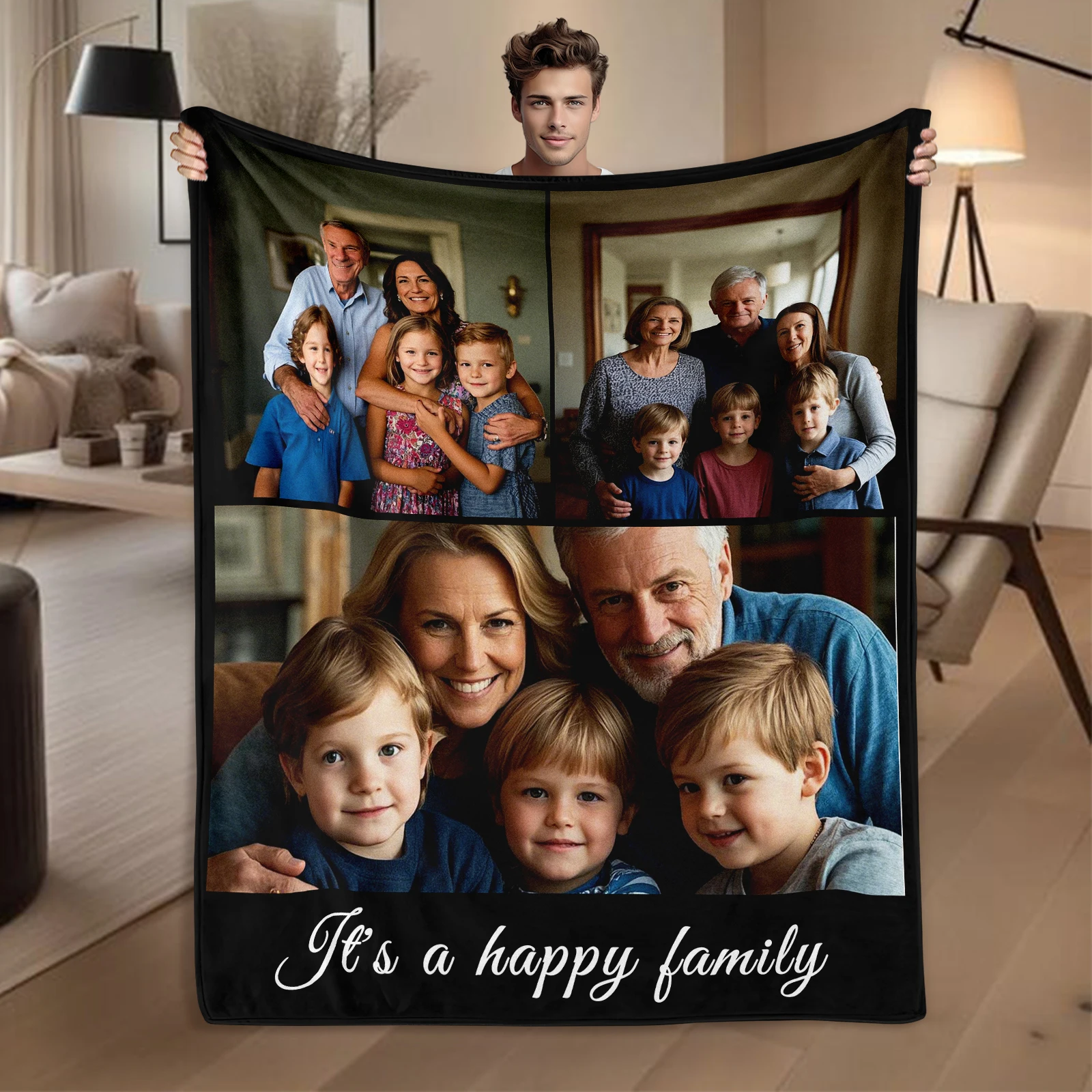 Happy Family Customized Blankets Family Portraits Home Decoration Painting Sweet Group Photo Suitable for Living Room Bedroom
Happy Family Customized Blankets Family Portraits Home Decoration Painting Sweet Group Photo Suitable for Living Room Bedroom