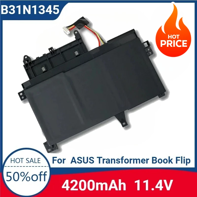 For B31N1345 4200mAh 48Wh 11.4V Laptop Replaceable Battery for ASUS Transformer Book Flip TP500L TP500LA TP500LB TP500LN Series
For B31N1345 4200mAh 48Wh 11.4V Laptop Replaceable Battery for ASUS Transformer Book Flip TP500L TP500LA TP500LB TP500LN Series