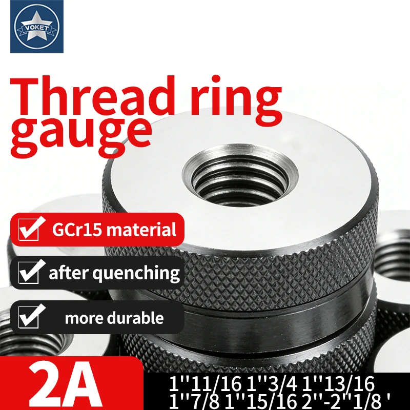 VOKET Taps 1SET 2A 1''11/16 1''3/4 1''13/16 1''7/8 1''15/16 2''-2''1/8 ' UN/UNC/UNF/UNS/UNEF America Fine Tooth Thread Ring Gage
VOKET Taps 1SET 2A 1''11/16 1''3/4 1''13/16 1''7/8 1''15/16 2''-2''1/8 ' UN/UNC/UNF/UNS/UNEF America Fine Tooth Thread Ring Gage