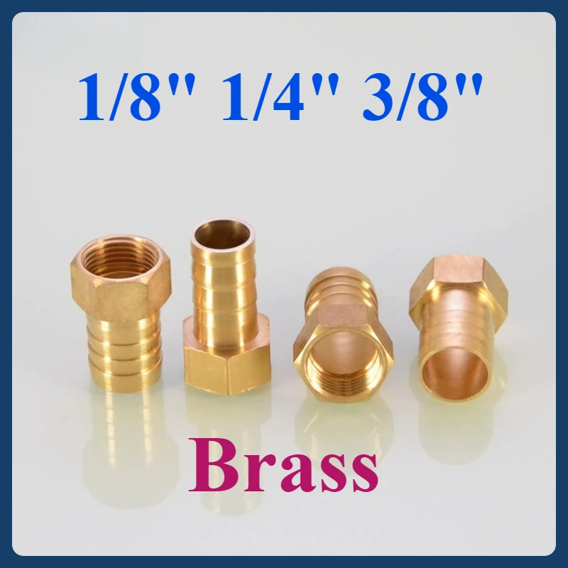 Brass Hose Fittings - 6-16mm Barb Tail, 1/8" 1/4" 3/8" BSP Female Thread, Coupler Adapter
Brass Hose Fittings - 6-16mm Barb Tail, 1/8" 1/4" 3/8" BSP Female Thread, Coupler Adapter