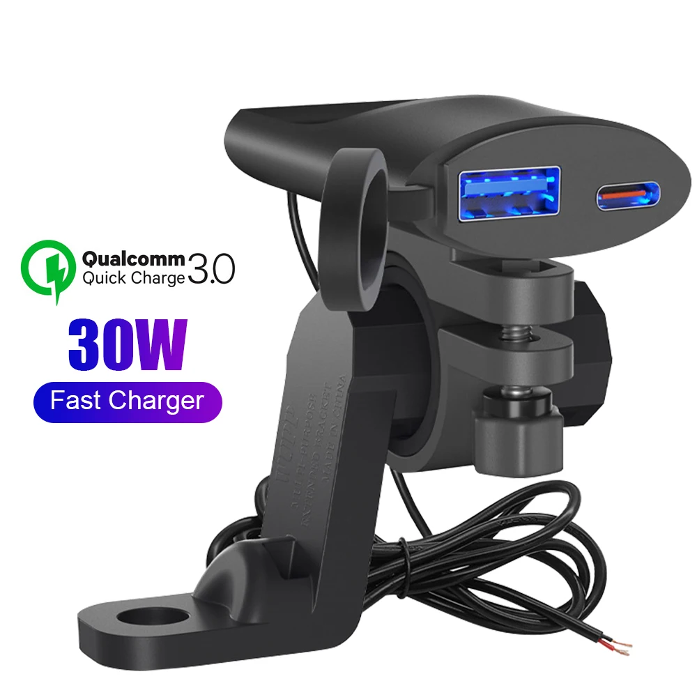 Быстрое зарядное устройство QC 3.0 USB Type-C для мотоцикла и зеркала заднего вида, 30 Вт, 12-24 В
Быстрое зарядное устройство QC 3.0 USB Type-C для мотоцикла и зеркала заднего вида, 30 Вт, 12-24 В