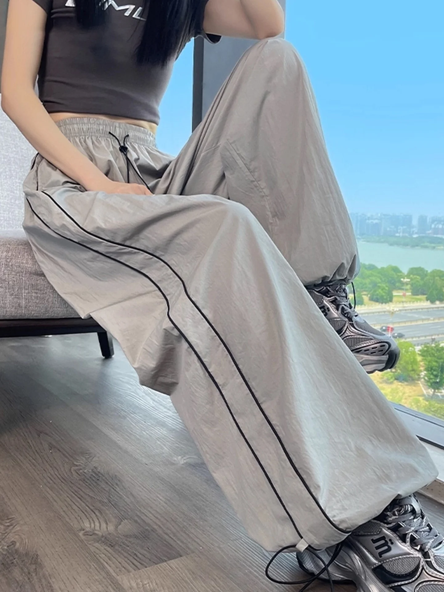 Grey American Style Quick Dry Work Pants Women Summer New Thin Loose Soft Wide Leg Hiking Trousers Casual Pants
Grey American Style Quick Dry Work Pants Women Summer New Thin Loose Soft Wide Leg Hiking Trousers Casual Pants