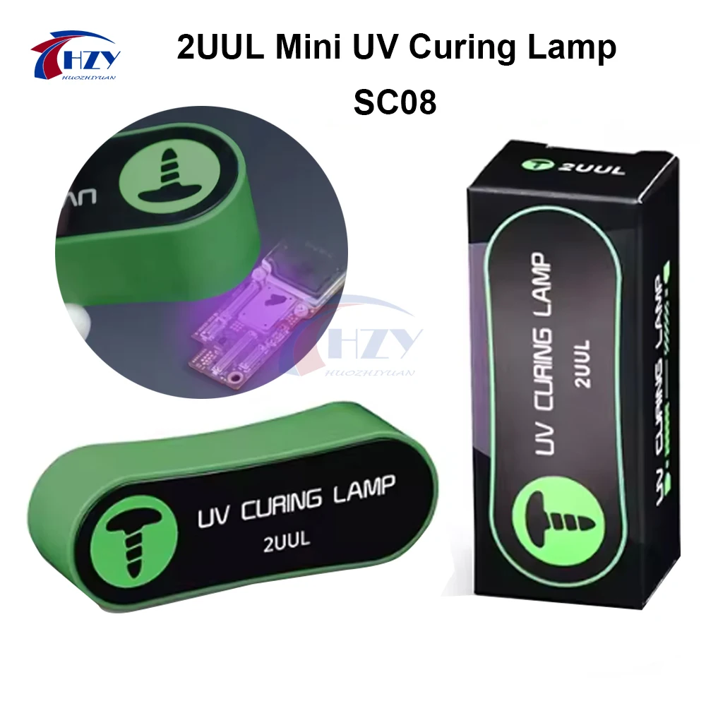 2UUL SC08 Мини-УФ-лампа для отверждения 365-395 нм, двухволновая, для ремонта печатных плат мобильных телефонов, инструмент для быстрой полимеризации оптического клея
2UUL SC08 Мини-УФ-лампа для отверждения 365-395 нм, двухволновая, для ремонта печатных плат мобильных телефонов, инструмент для быстрой полимеризации оптического клея