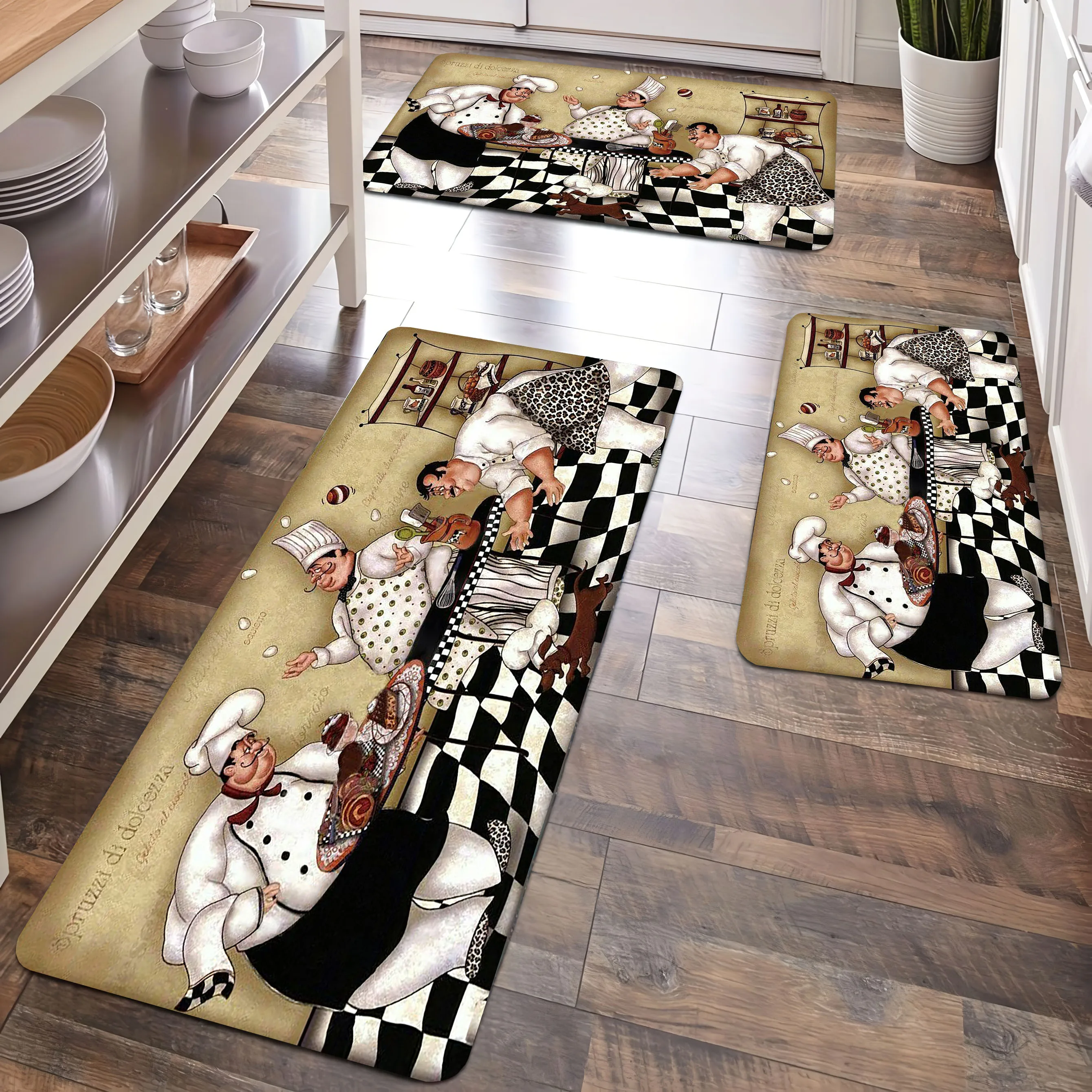 Creative Design Funny Chef Kitchen Soft Carpet Bathroom Mat Non-silp Flannel Doormats for Home Decoration Accessories Floor Pads
Creative Design Funny Chef Kitchen Soft Carpet Bathroom Mat Non-silp Flannel Doormats for Home Decoration Accessories Floor Pads