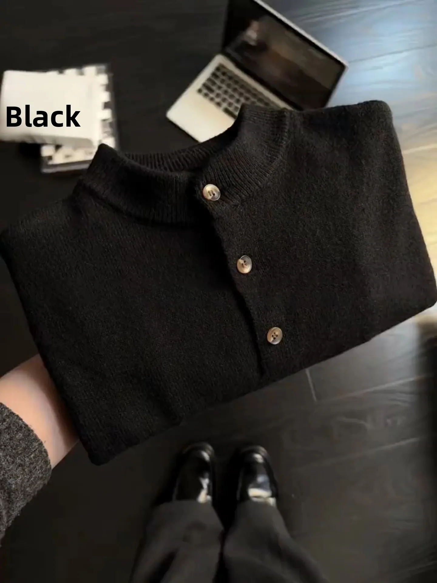 Мужской вязаный свитер Bla American Retro с воротником Хенли, утепленный базовый слой, повседневная верхняя одежда премиум-класса, зимний, из смесового хлопка
Мужской вязаный свитер Bla American Retro с воротником Хенли, утепленный базовый слой, повседневная верхняя одежда премиум-класса, зимний, из смесового хлопка