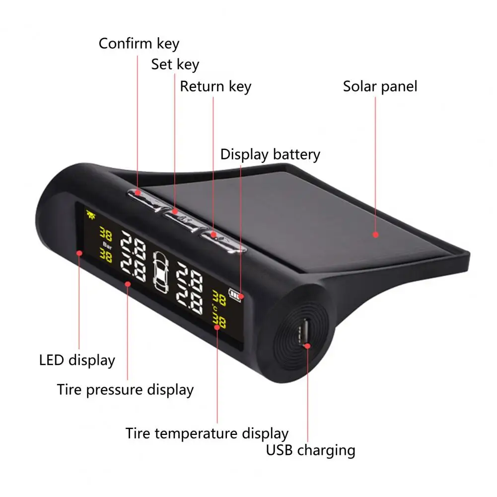 1 Set Excellent Solar Power Anti-interference Car Tire Pressure Alarm Monitor System Vehicle Supplies
1 Set Excellent Solar Power Anti-interference Car Tire Pressure Alarm Monitor System Vehicle Supplies