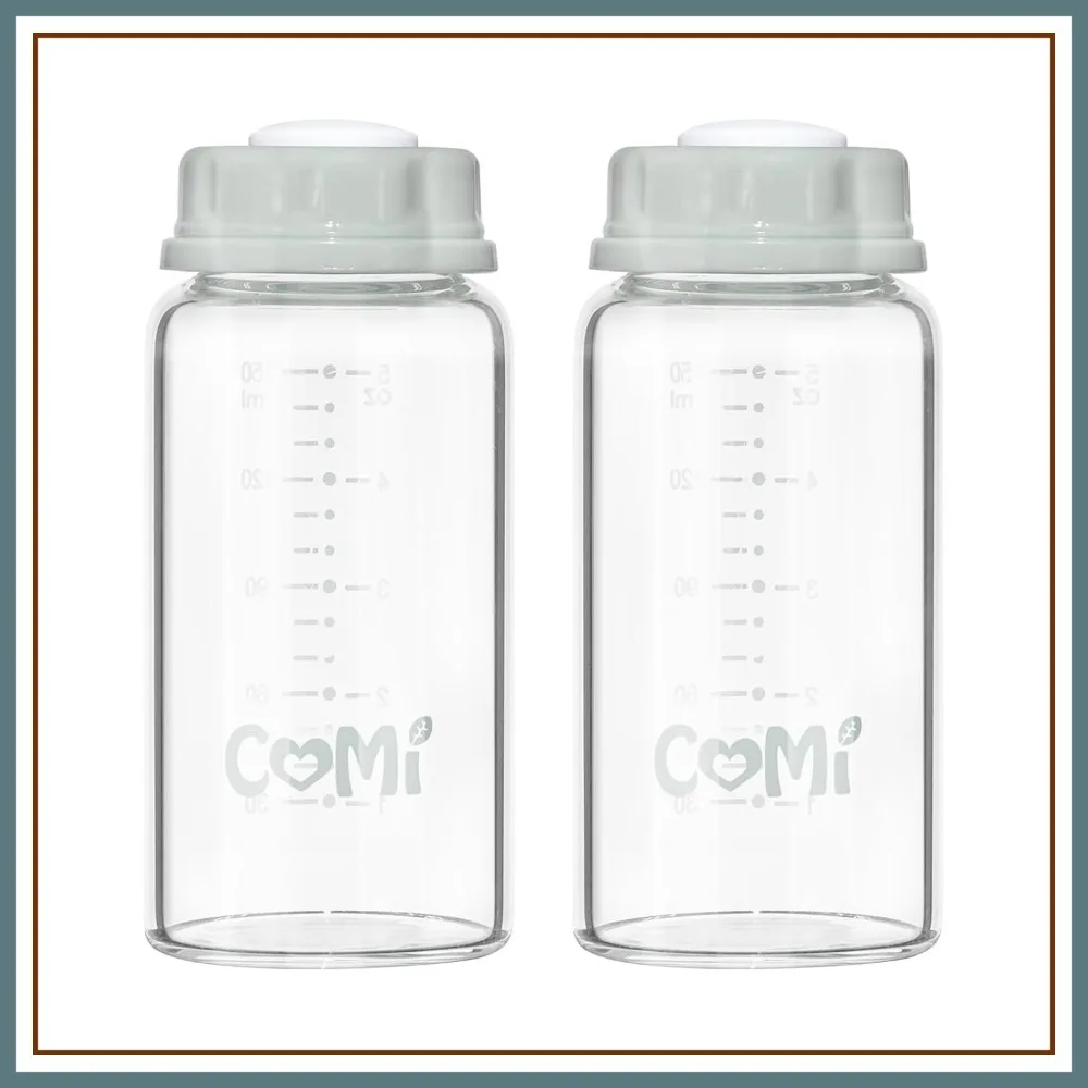 Natural Glass Baby Bottle, Breastmilk Storage Bottle for Fridge, Breast Milk Container, BPA Free, 2PCS (5oz, Gray Lids)
Natural Glass Baby Bottle, Breastmilk Storage Bottle for Fridge, Breast Milk Container, BPA Free, 2PCS (5oz, Gray Lids)