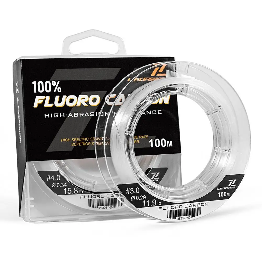 YOUZI 100% Fluorocarbon Pure Leader Material Fishing Line Abrasion-Resistant Fast-Sinking Virtually Invisible 100M Fishing Wire
YOUZI 100% Fluorocarbon Pure Leader Material Fishing Line Abrasion-Resistant Fast-Sinking Virtually Invisible 100M Fishing Wire