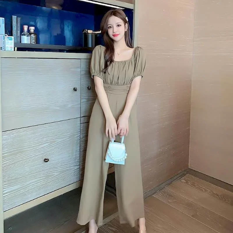 Pop Solid Jumpsuits For Women Wide Leg Pants Loose High Waist Playsuit One Piece Outfit Women Clothes Full Length Overalls Summe
Pop Solid Jumpsuits For Women Wide Leg Pants Loose High Waist Playsuit One Piece Outfit Women Clothes Full Length Overalls Summe
