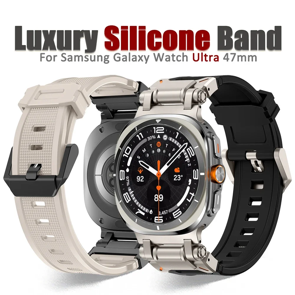 No Gaps Rubber Band for Samsung Galaxy Watch Ultra 47mm Matal Stainless Steel Strap for galaxy WATCH 47MM ultra Sports Bracelet
No Gaps Rubber Band for Samsung Galaxy Watch Ultra 47mm Matal Stainless Steel Strap for galaxy WATCH 47MM ultra Sports Bracelet