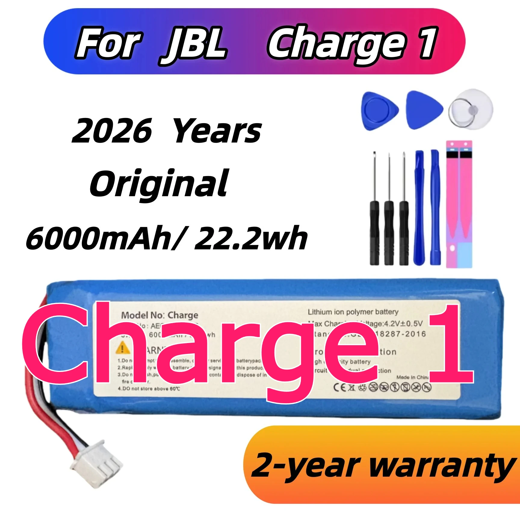 Original Premium 6000mAh Replacement Battery For JBL Charge 1 Li-Polymer Battery With Overcharge Protection
Original Premium 6000mAh Replacement Battery For JBL Charge 1 Li-Polymer Battery With Overcharge Protection