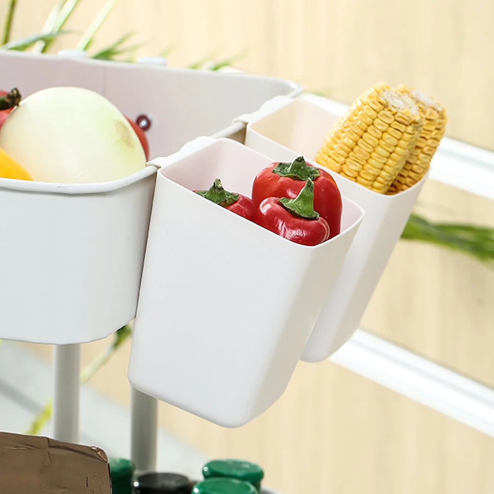 4pcs Hanging Baskets for Trolley Storage ganizer Rolling Cart Accessories Small Plastic Buckets Home Use Gray White
4pcs Hanging Baskets for Trolley Storage ganizer Rolling Cart Accessories Small Plastic Buckets Home Use Gray White