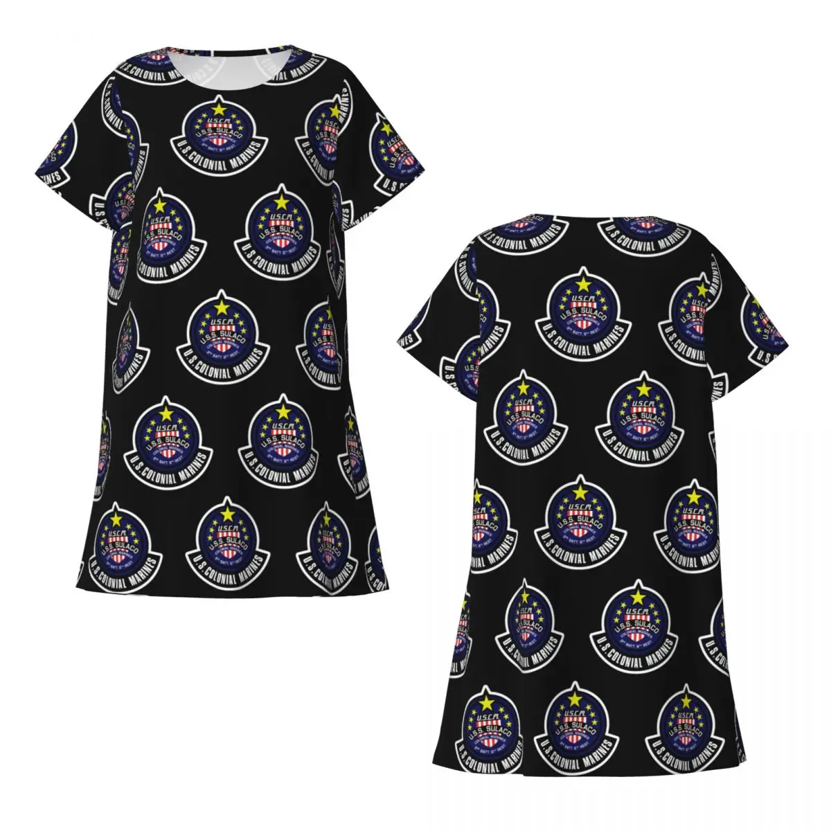 Custom USSed Sulaco Short Sleeves Nightdress For Sleeping Sleepshirts Women Short Sleeve Nightgowns Loose Pajama Dress
Custom USSed Sulaco Short Sleeves Nightdress For Sleeping Sleepshirts Women Short Sleeve Nightgowns Loose Pajama Dress