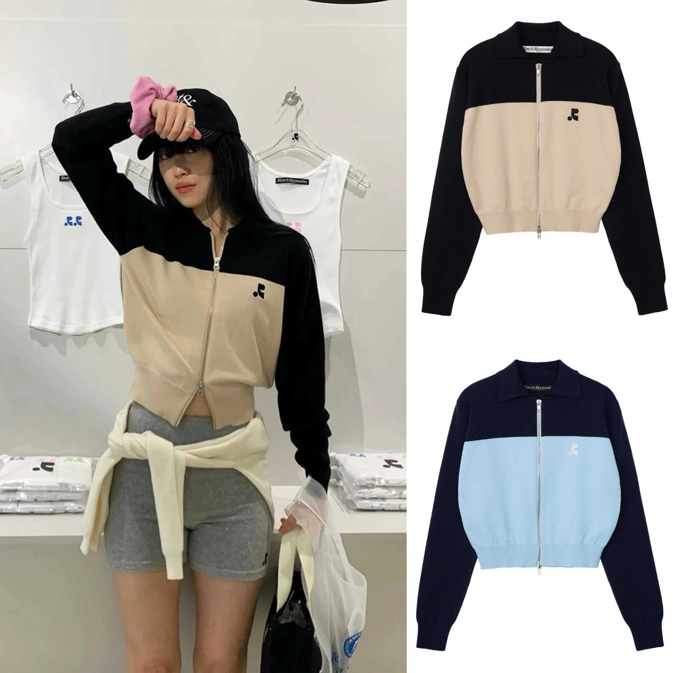 ort Knitted Cardigan Jaet RR Color Blo Zipper Flip Collar Slim Fit Waist Cinched Women's Faion Spring Autumn 2024
ort Knitted Cardigan Jaet RR Color Blo Zipper Flip Collar Slim Fit Waist Cinched Women's Faion Spring Autumn 2024