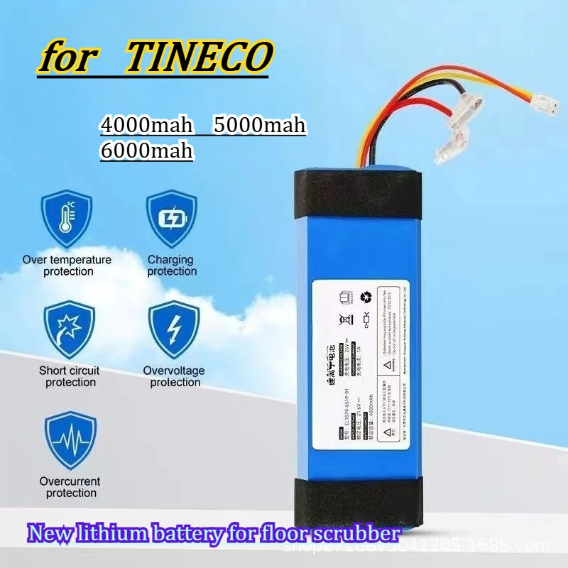 6000mAh 21.6V Suitable for TINECO IFLOR 1.0 Battery FW25M-01 Floor Scrubber New Lithium Long Endurance Rechargeable Battery
6000mAh 21.6V Suitable for TINECO IFLOR 1.0 Battery FW25M-01 Floor Scrubber New Lithium Long Endurance Rechargeable Battery