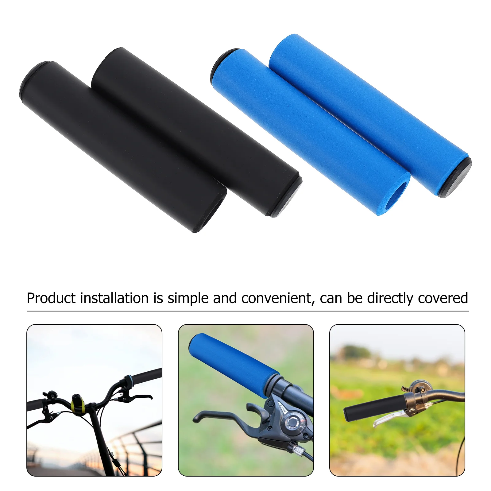 2Pairs Sponge Bike Handlebar Grips Cycling Handle Cover Anti-Skid Shock Absorption Comfortable Bike Handle Rest 
2Pairs Sponge Bike Handlebar Grips Cycling Handle Cover Anti-Skid Shock Absorption Comfortable Bike Handle Rest