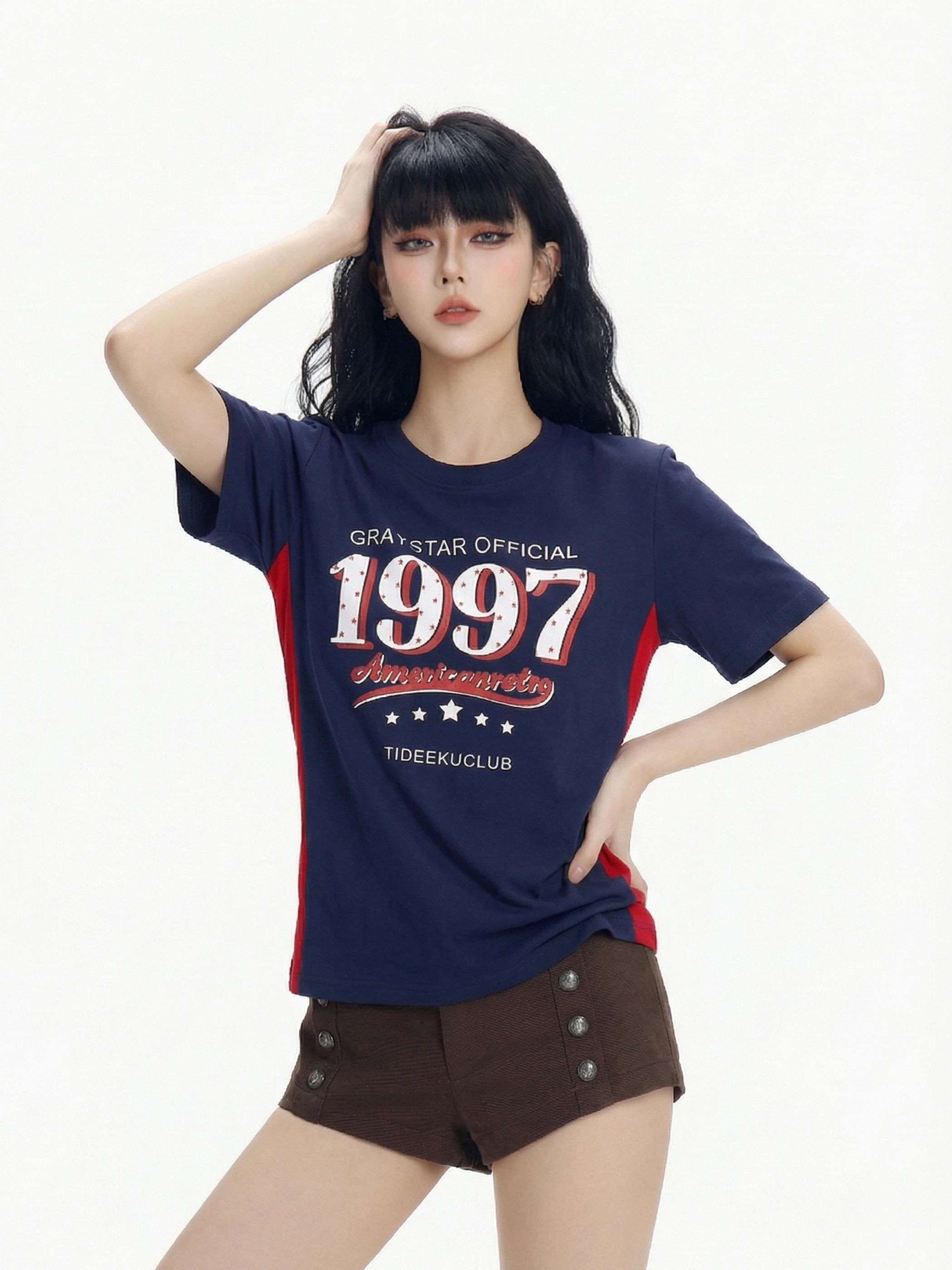 Captain Beer Hot Girl Short Sleeve T-Shirt Women's American Retro Streetwear Print Casual Versatile High Waist round Neck Sho...
Captain Beer Hot Girl Short Sleeve T-Shirt Women's American Retro Streetwear Print Casual Versatile High Waist round Neck Sho...
