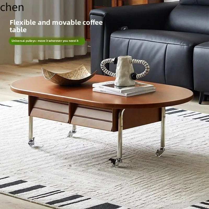 solid wood coffee table living room stainless steel oval storage tea table
solid wood coffee table living room stainless steel oval storage tea table