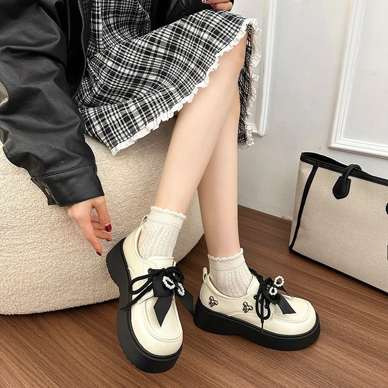 Новые осенние туфли с бантом, круглый носок, глубокий носок, платформа на шнуровке, мягкая подошва, противоскользящие, износостойкие низкие туфли
Новые осенние туфли с бантом, круглый носок, глубокий носок, платформа на шнуровке, мягкая подошва, противоскользящие, износостойкие низкие туфли