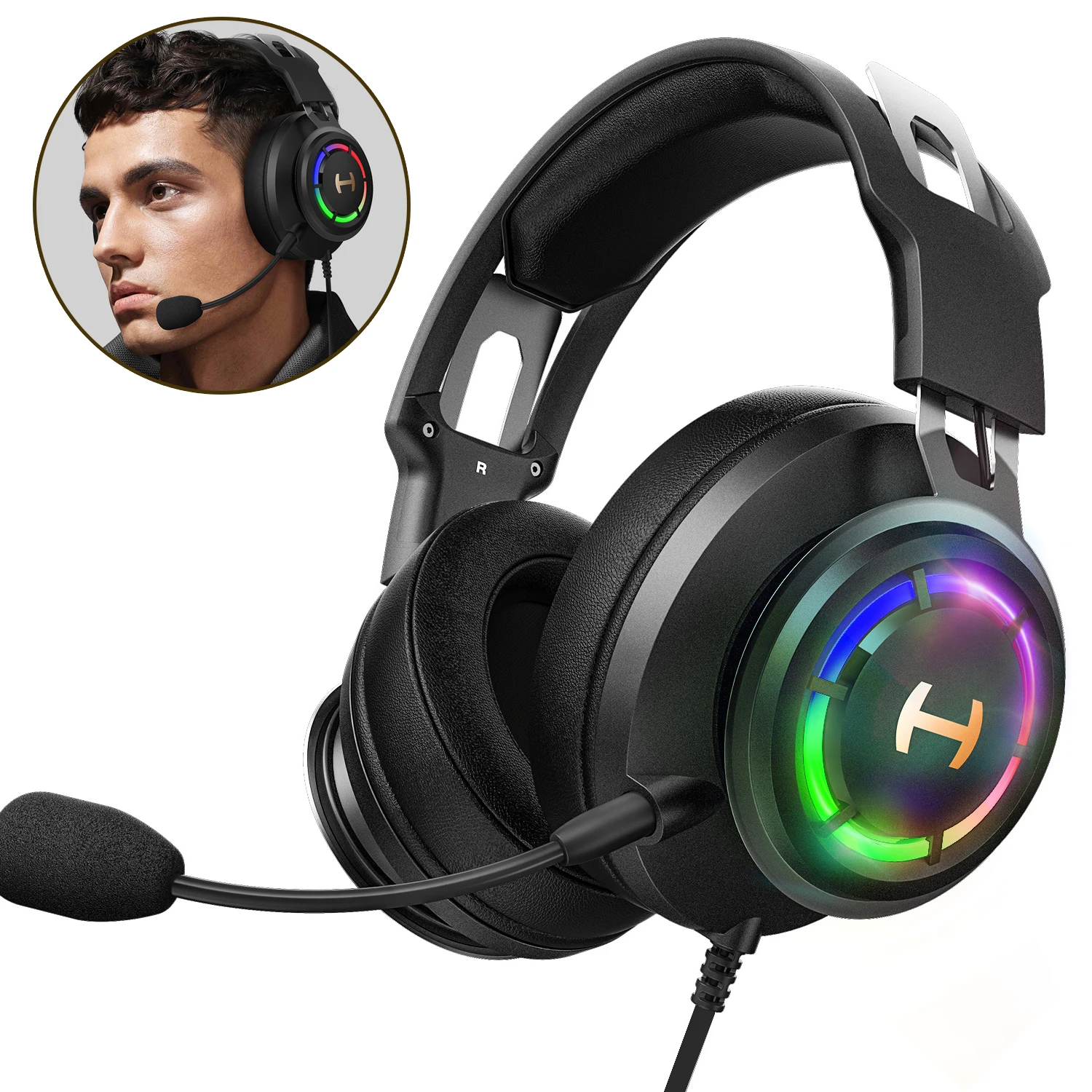 Edifier G35 Gaming Headset ENC Noise Cancelling Mic USB Over-Ear Headphone with 7.1 Hi-Res Surrounding Sound for PC PS4 Gaming
Edifier G35 Gaming Headset ENC Noise Cancelling Mic USB Over-Ear Headphone with 7.1 Hi-Res Surrounding Sound for PC PS4 Gaming