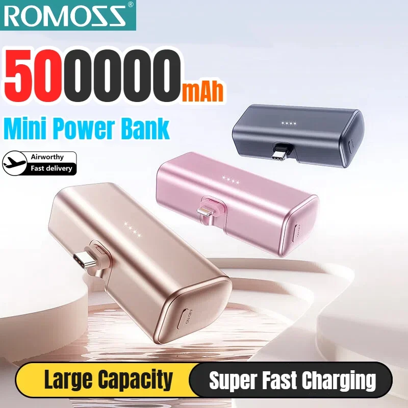 Внешний аккумулятор ROMOSS 500000 мАч, мини, с быстрой зарядкой PD22.5W, большой емкости, легкий, складной, портативный
Внешний аккумулятор ROMOSS 500000 мАч, мини, с быстрой зарядкой PD22.5W, большой емкости, легкий, складной, портативный
